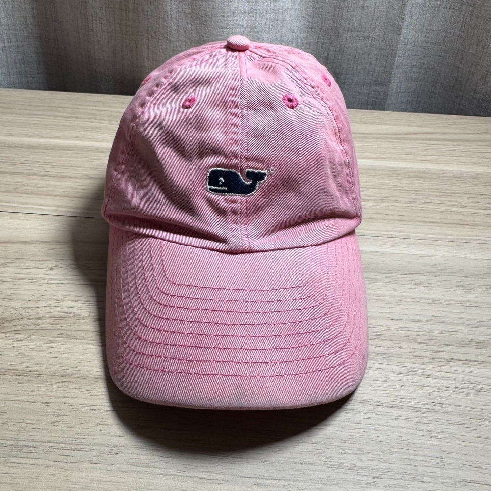 Vineyard Vines Baseball Cap Unisex OS Pink Whale Logo Adjustable Dad Hat Preppy